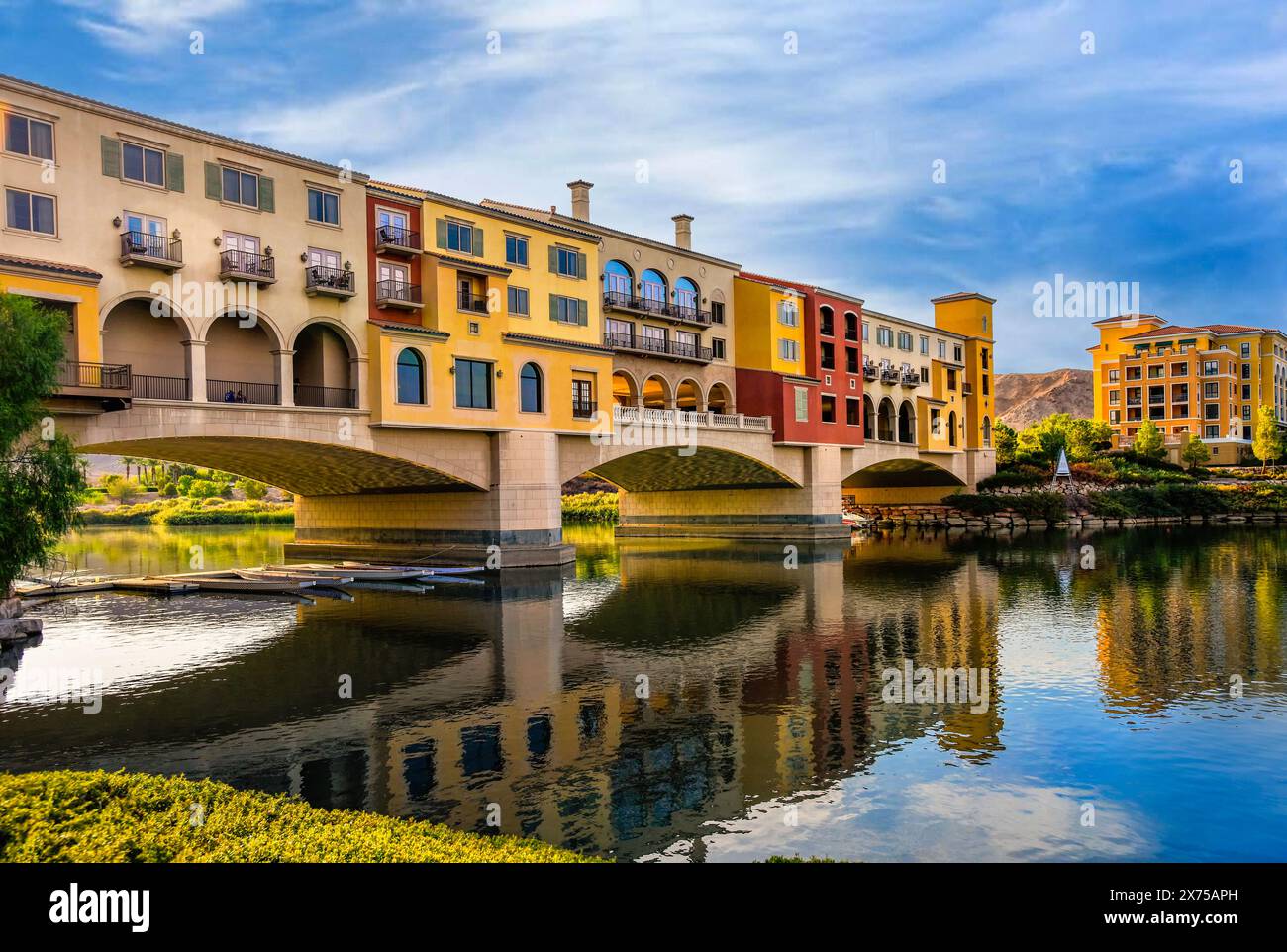 Lake Las Vegas sunset Stock Photo - Alamy