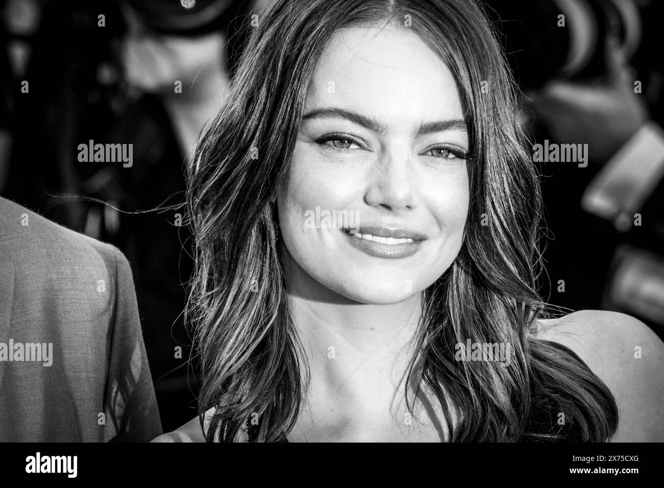 Cannes, France. 17th May, 2024. Emma Stone attend the ''Kinds Of Kindness'' Red Carpet at the 77th annual Cannes Film Festival at Palais des Festivals on May 17, 2024 in Cannes, France (Photo by Daniele Cifala/NurPhoto) Credit: NurPhoto SRL/Alamy Live News Stock Photo