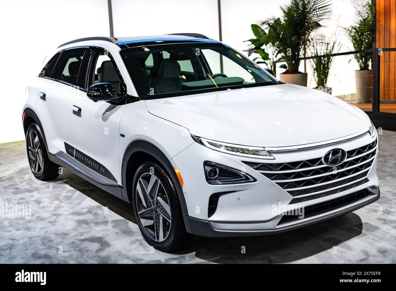 New York City, USA - March 27, 2024: 2019 Hyundai NEXO electric ...