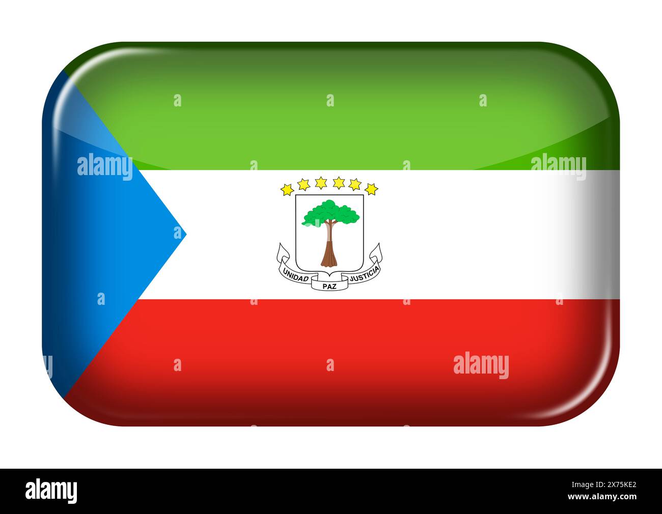 Equatorial Guinea web icon rectangle button Stock Photo