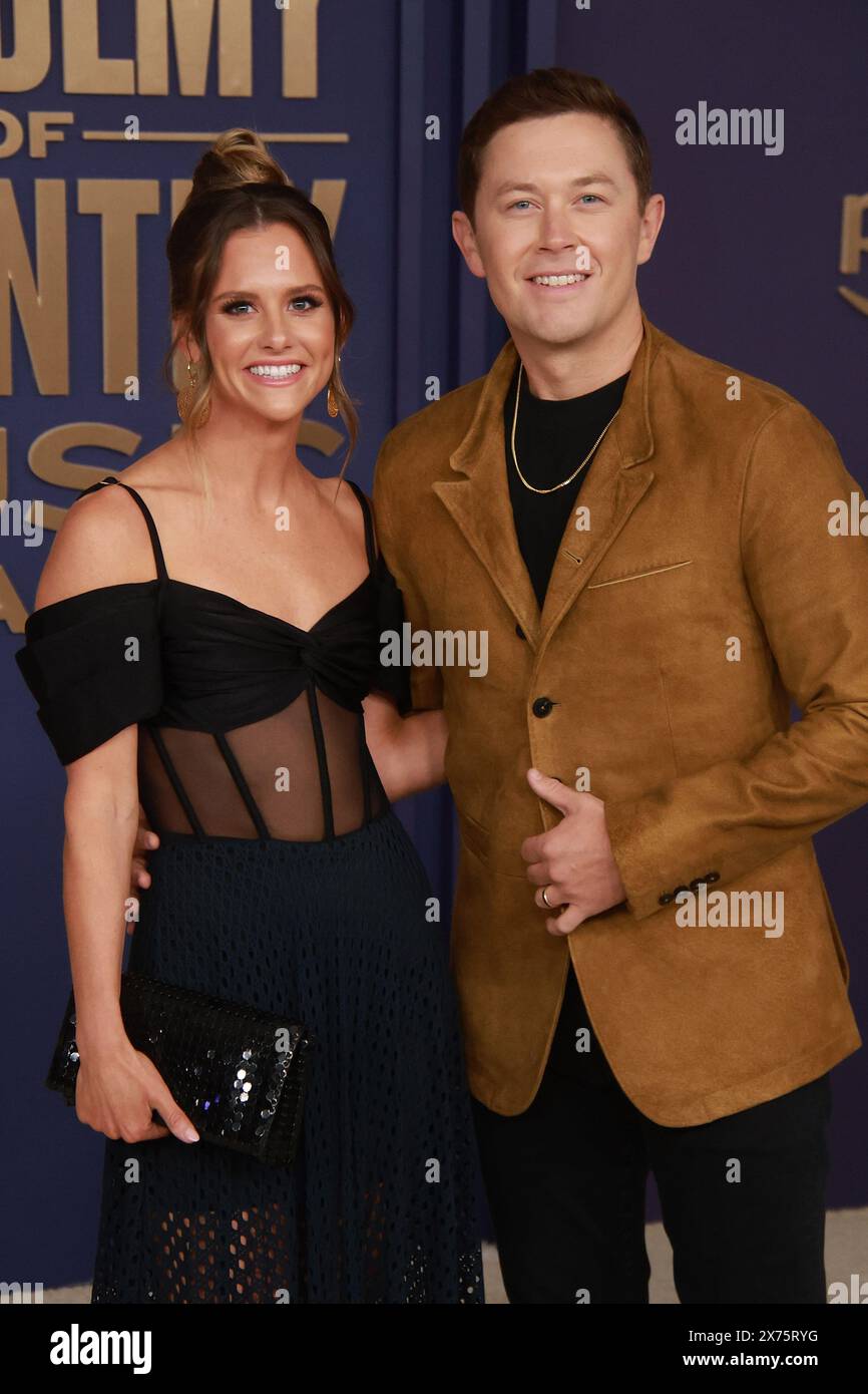 Scotty McCreery, Gabi Dugal attends the 59th Academy of Country Music