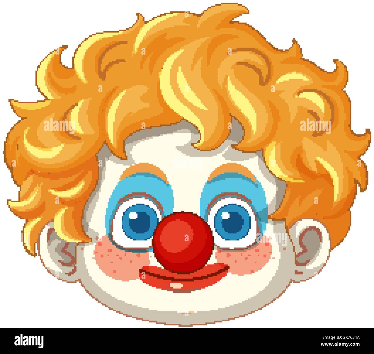 Bright clown face with curly hair Stock Vector Image & Art - Alamy