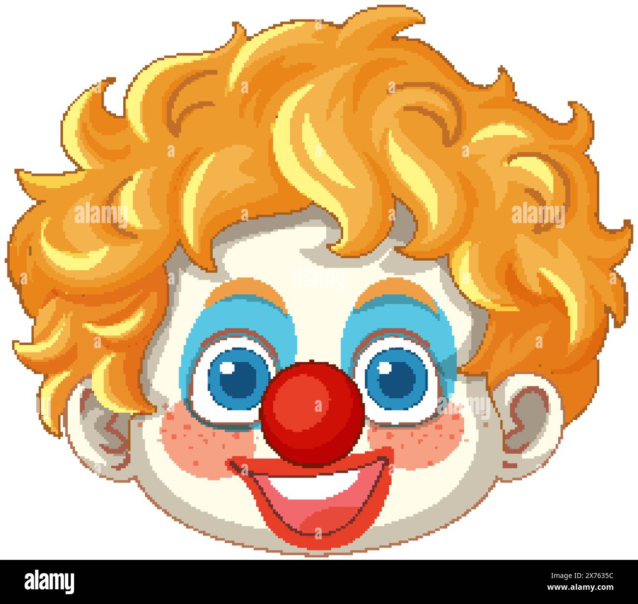 Colorful clown face with curly hair Stock Vector Image & Art - Alamy