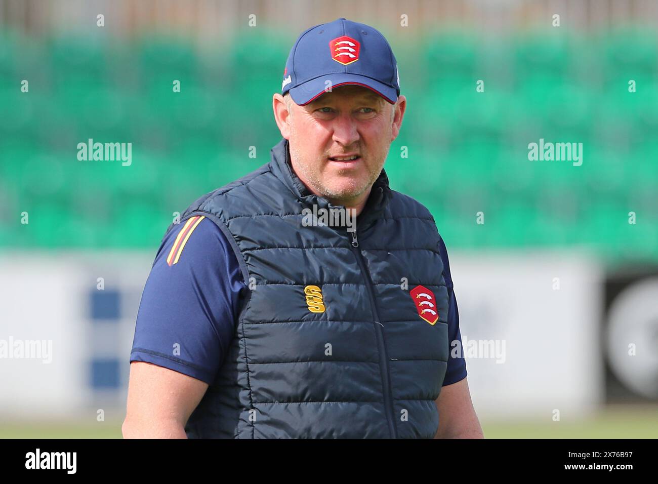 Essex head coach Anthony McGrath during Essex CCC vs Warwickshire CCC, Vitality County Championship Division 1 Cricket at The Cloud County Ground on 1 Stock Photo