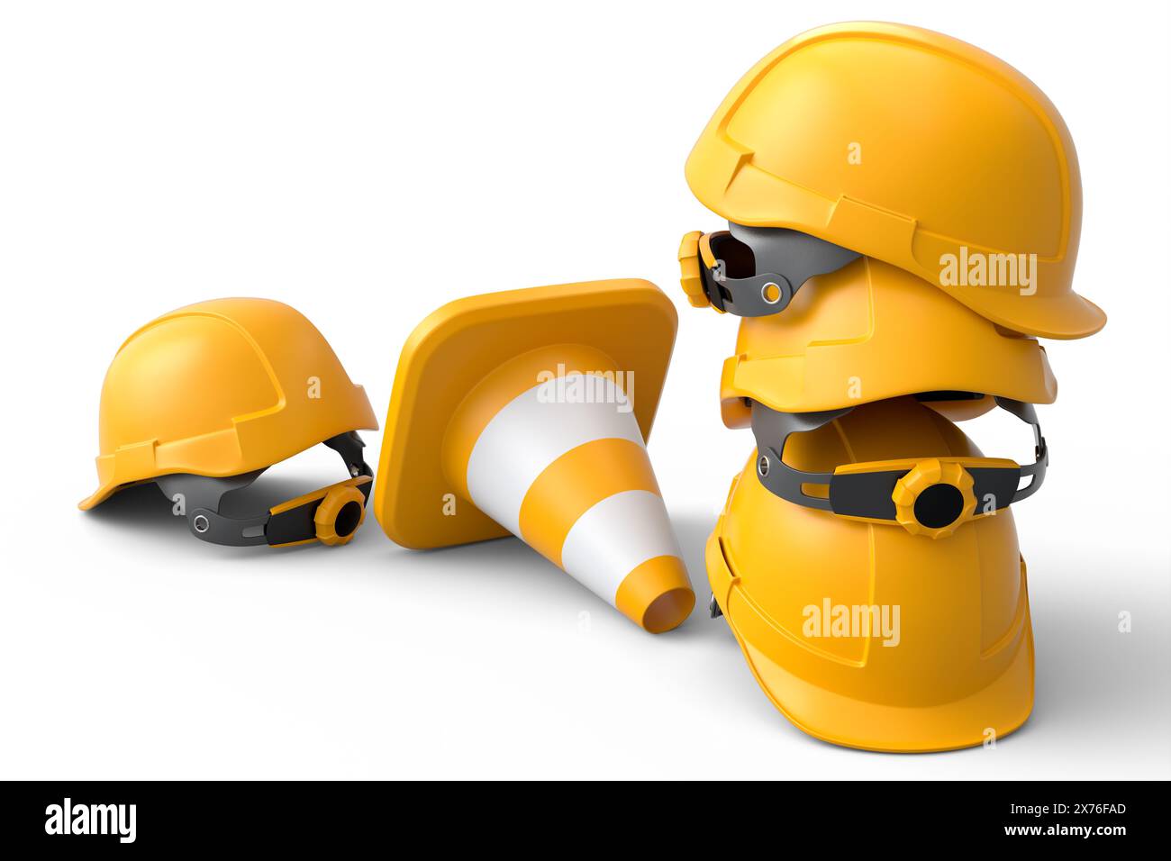 Caution sign hard hats hi-res stock photography and images - Alamy