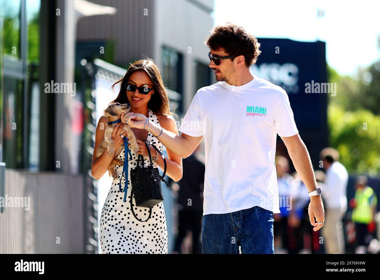 Imola Italy 18th May 2024 Charles Leclerc MON Ferrari With His imola-italy-18th-may-2024-charles-leclerc-mon-ferrari-with-his