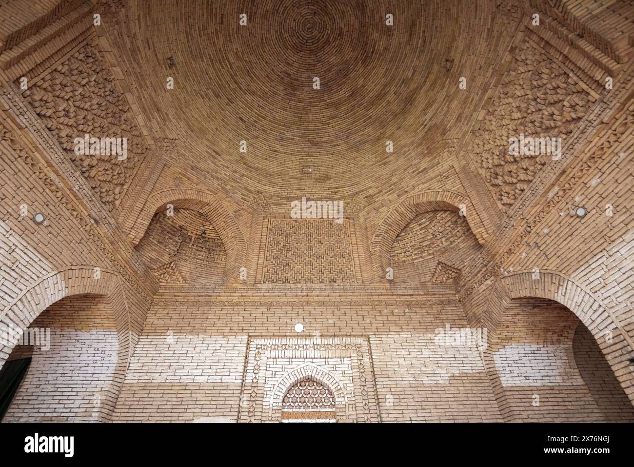 12th century Seljuk Talkhatan Baba mosque, Merv Oasis, Turkmenistan Stock Photo