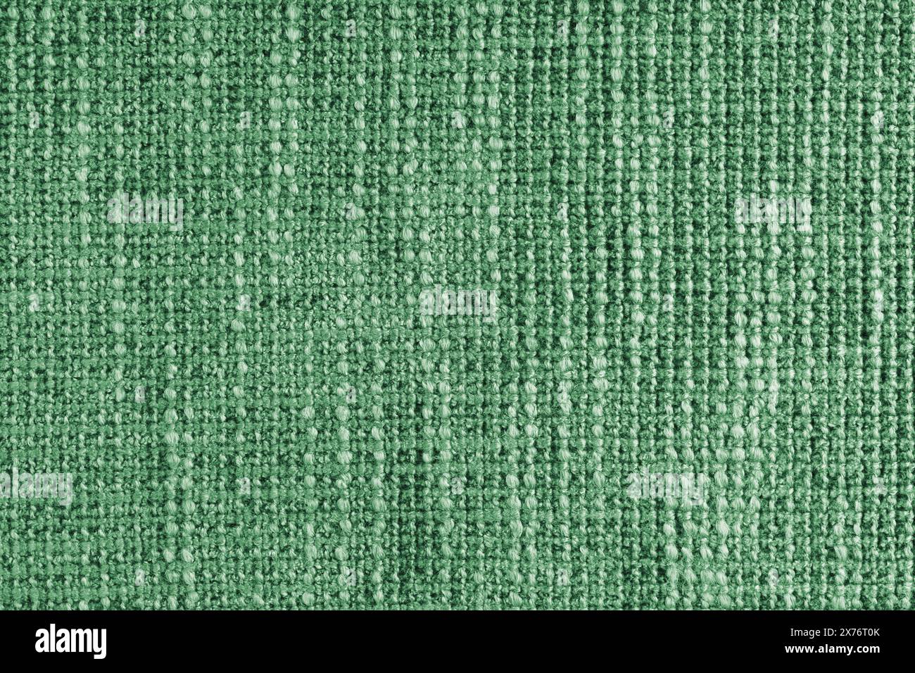 Jacquard woven coarse weave texture upholstery green fabric. Textile ...
