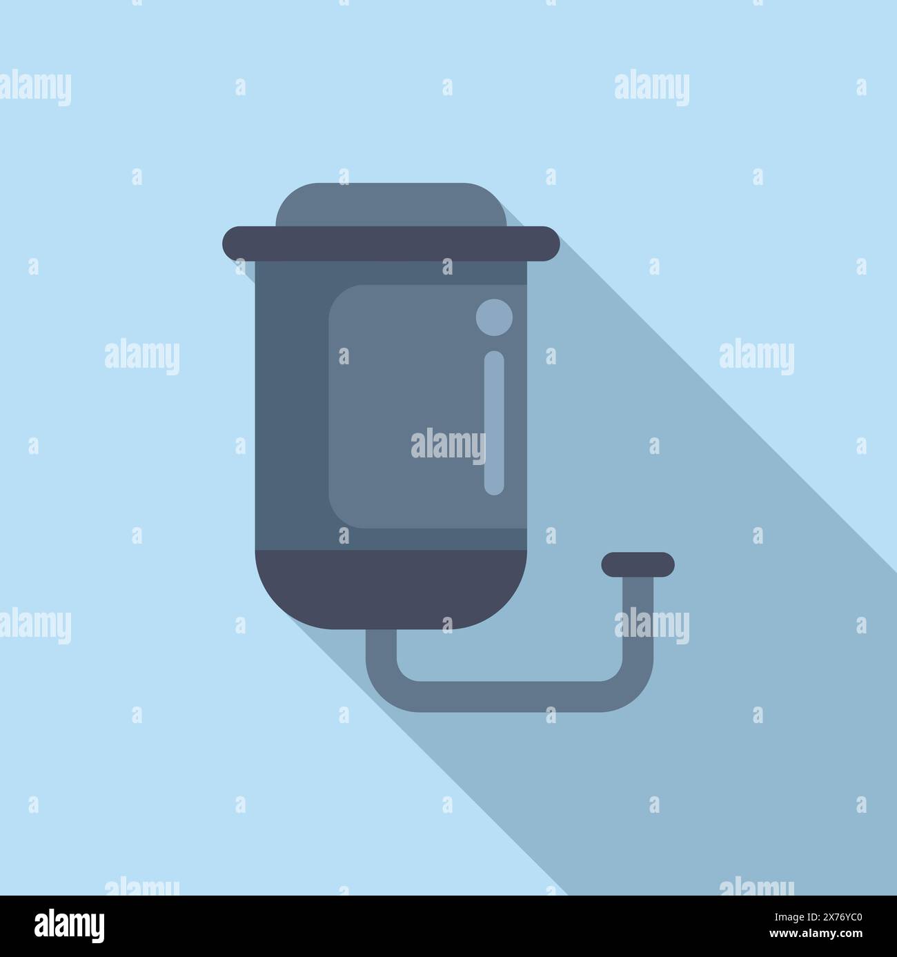 Vector illustration of a flat design style trash bin icon, with simple ...