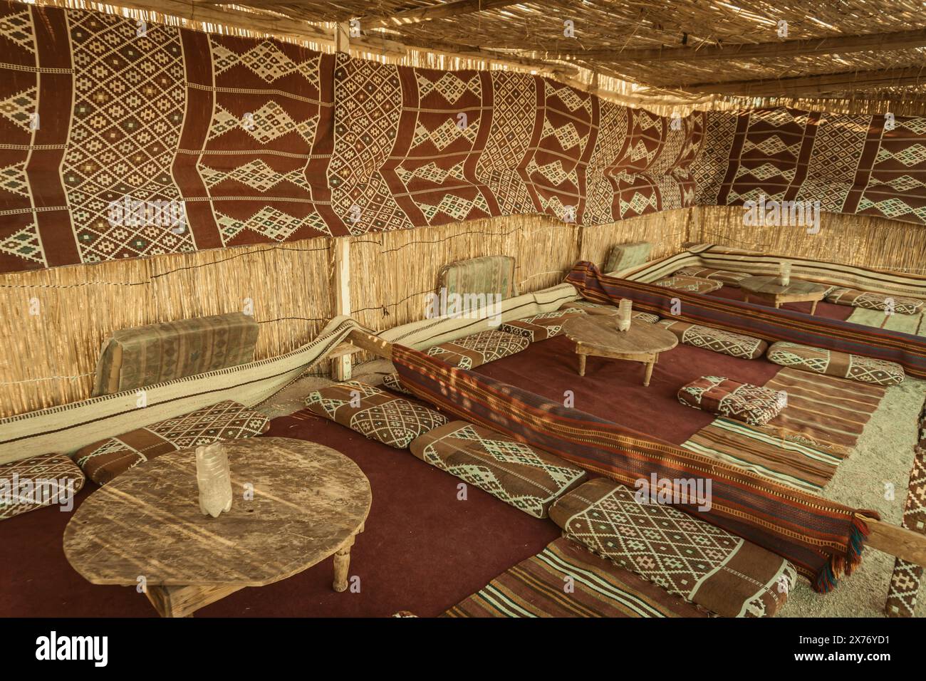 Bedouin camp in the Arabian Desert Stock Photo