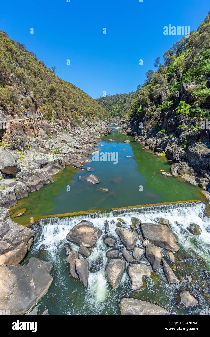 The South Esk River and Cataract Gorge in Launceston, Tasmania, Australia. Stock Photo
