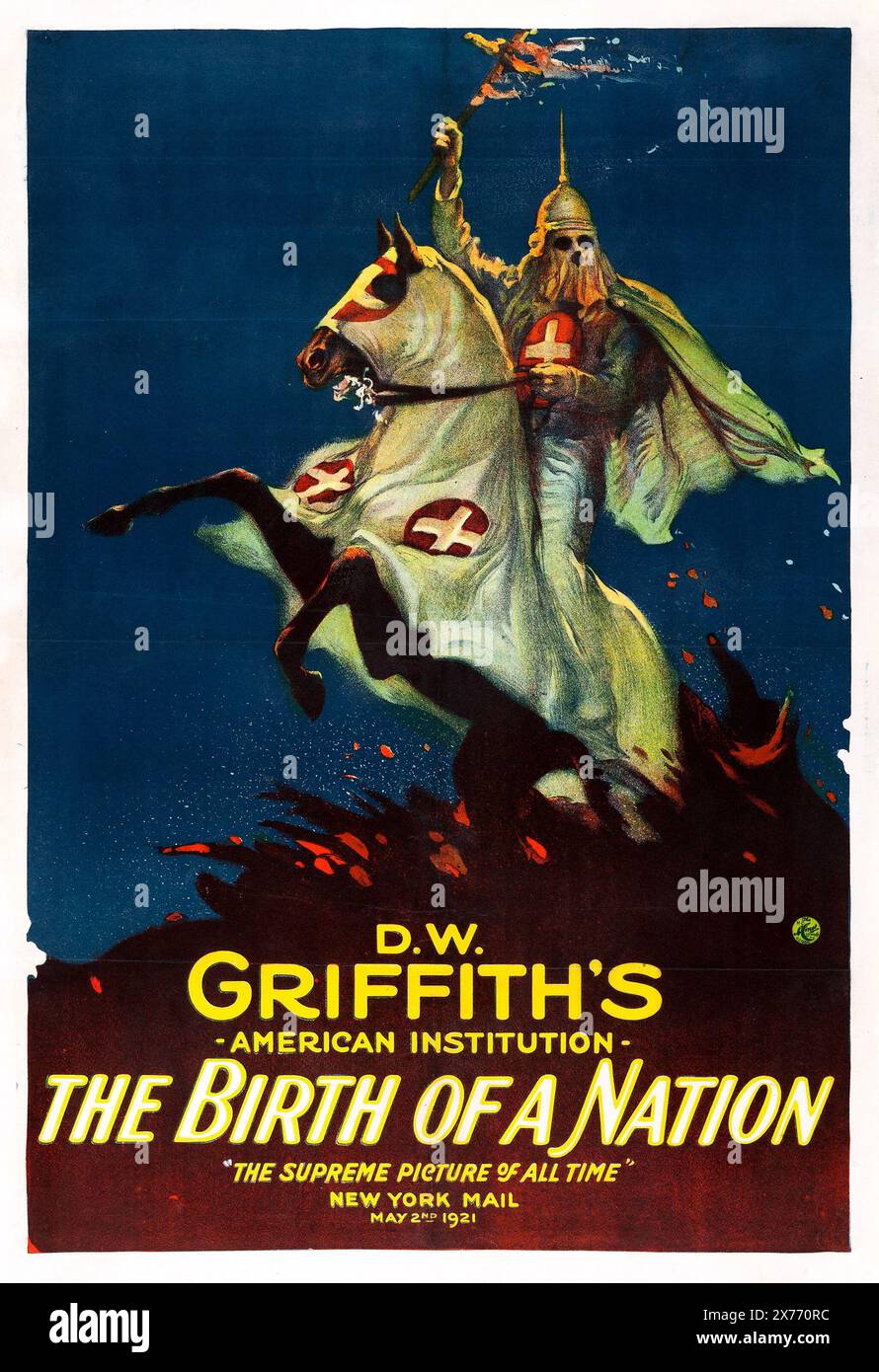 The Birth of a Nation (Epoch Producing, 1915). D.W. Griffith Poster Stock Photo