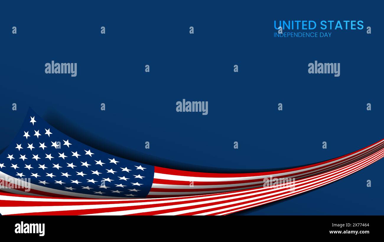 USA Independence day bannner presentation copyspace Stock Vector