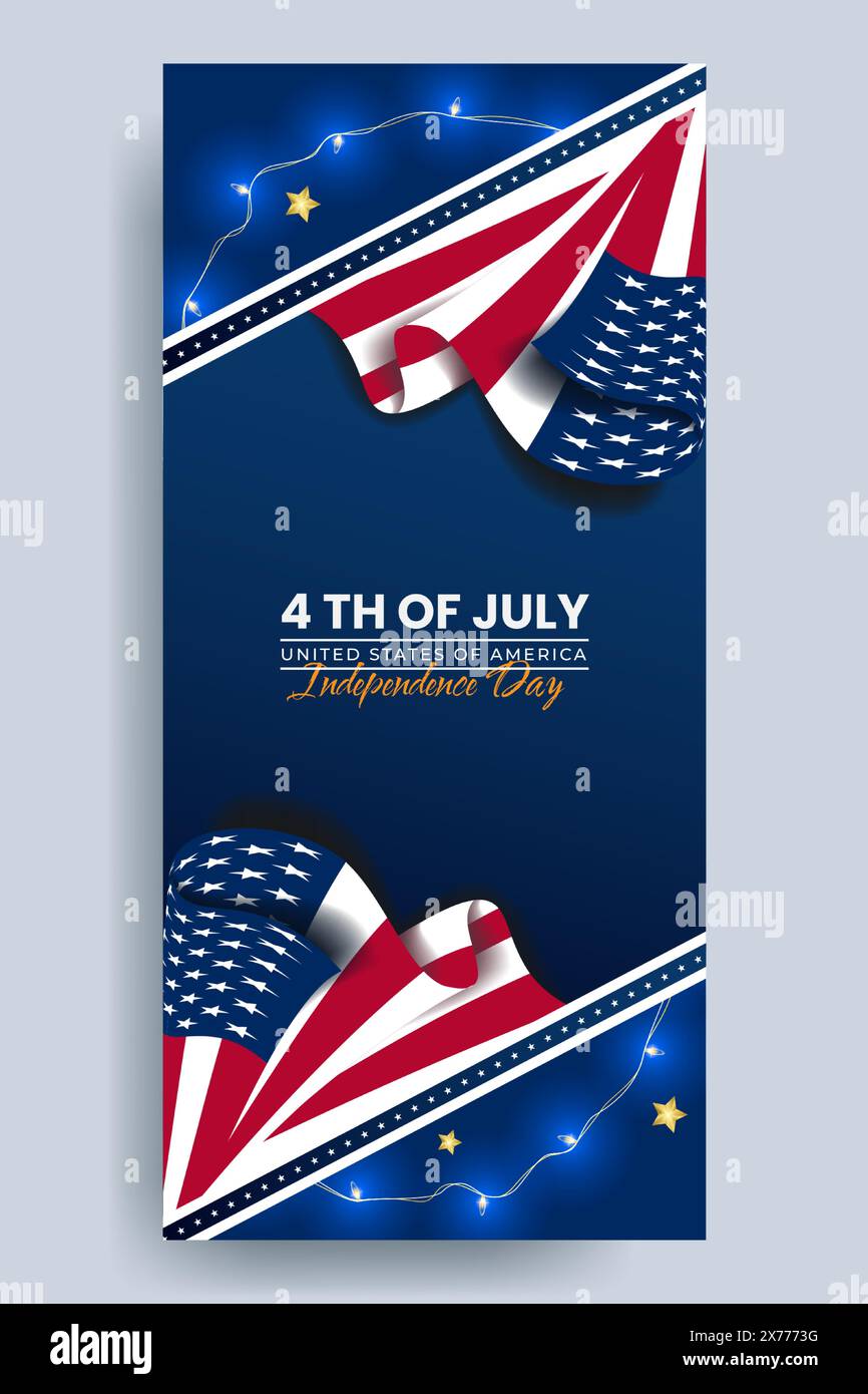 USA Independence Day Social Media Post Banner Design Stock Vector Image ...