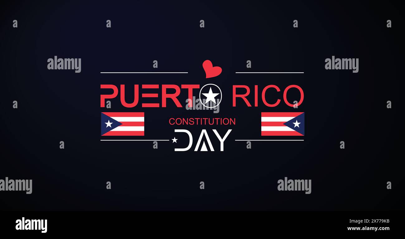 Vibrant Design for Puerto Rico Constitution Day Stock Vector Image ...