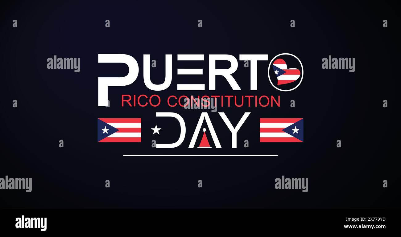 Celebrating Puerto Rico Constitution Day with Stunning Vector Art Stock