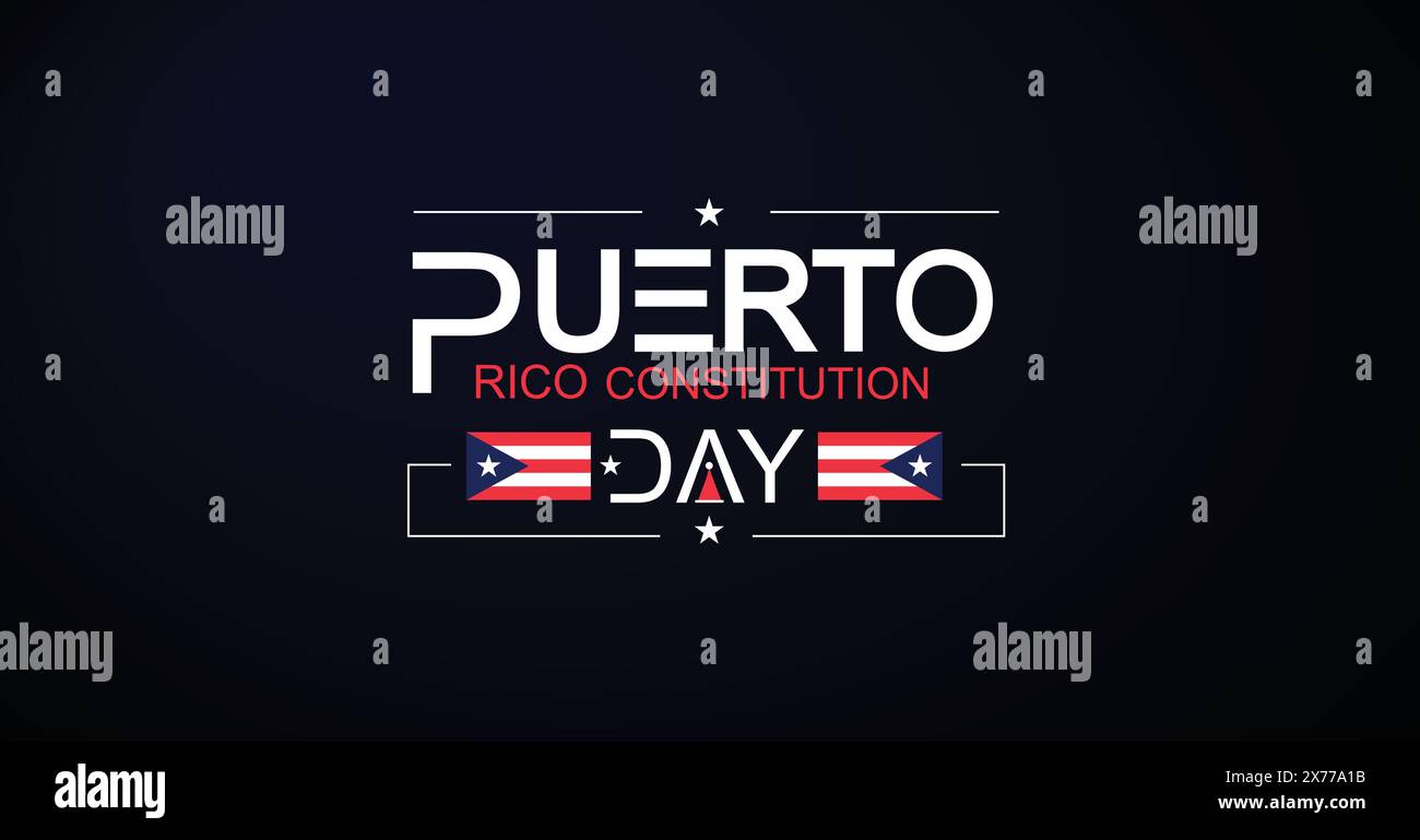 Illustrating Puerto Ricos Constitution Day with Beautifully Crafted Vector Stock Vector