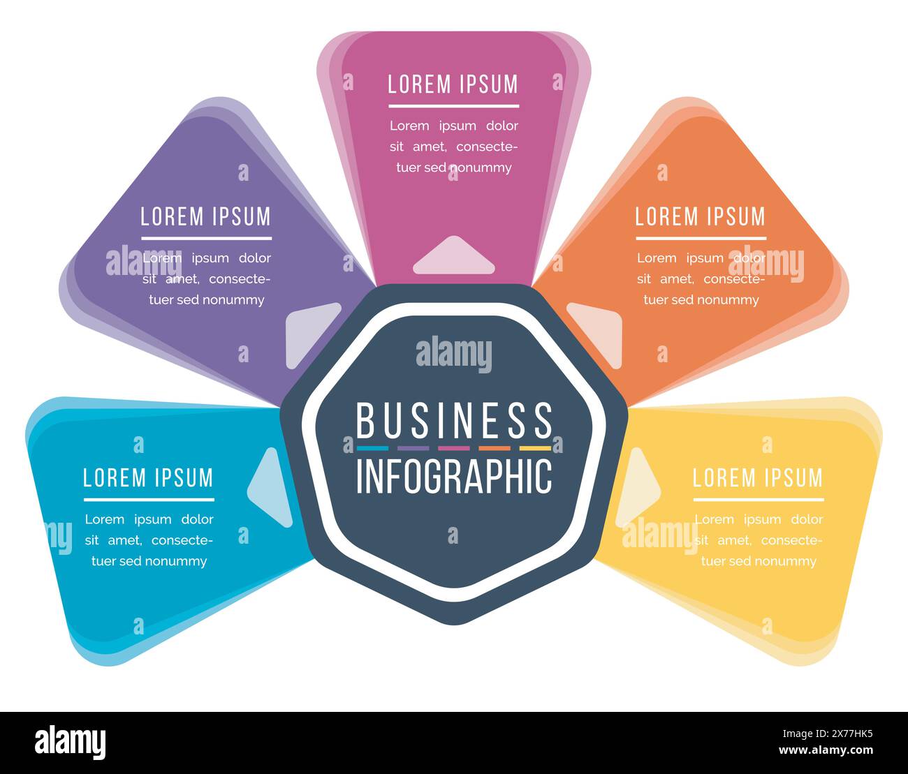 Business Infographic template 5 steps, objects, options or elements ...