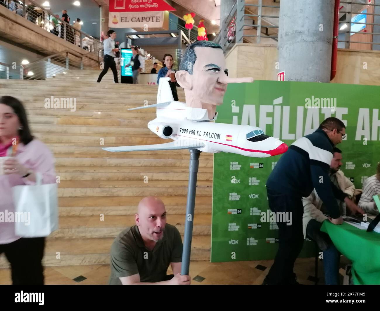 Madrid, Spagna. 18th May, 2024. Stand alla convention di Vox ed Ecr Europa Viva 24 a Madrid, Spagna Sabato 18 maggio 2024 Credit: LaPresse/Alamy Live News Stock Photo