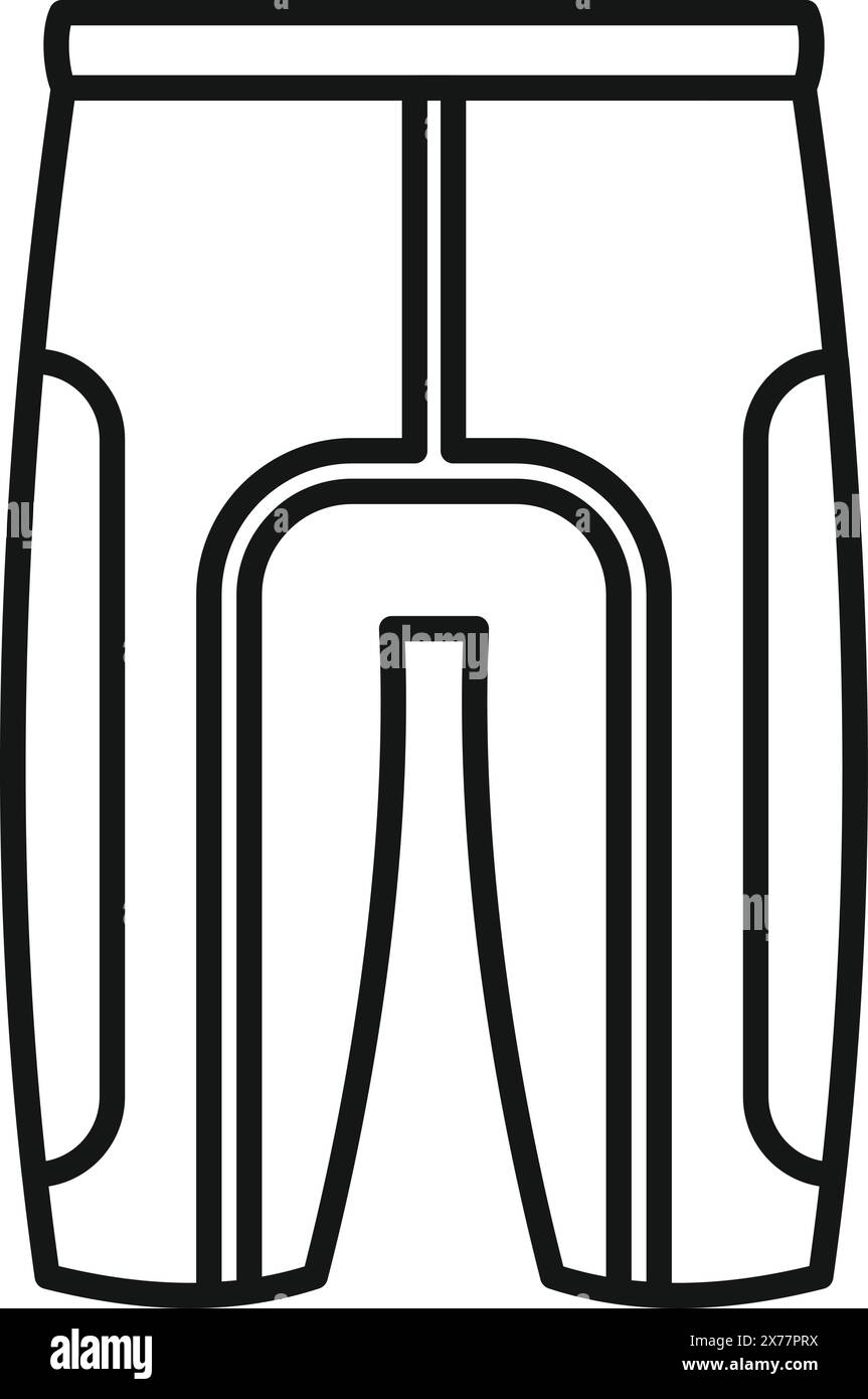 Black and white line art vector of classic men trousers, suitable for ...