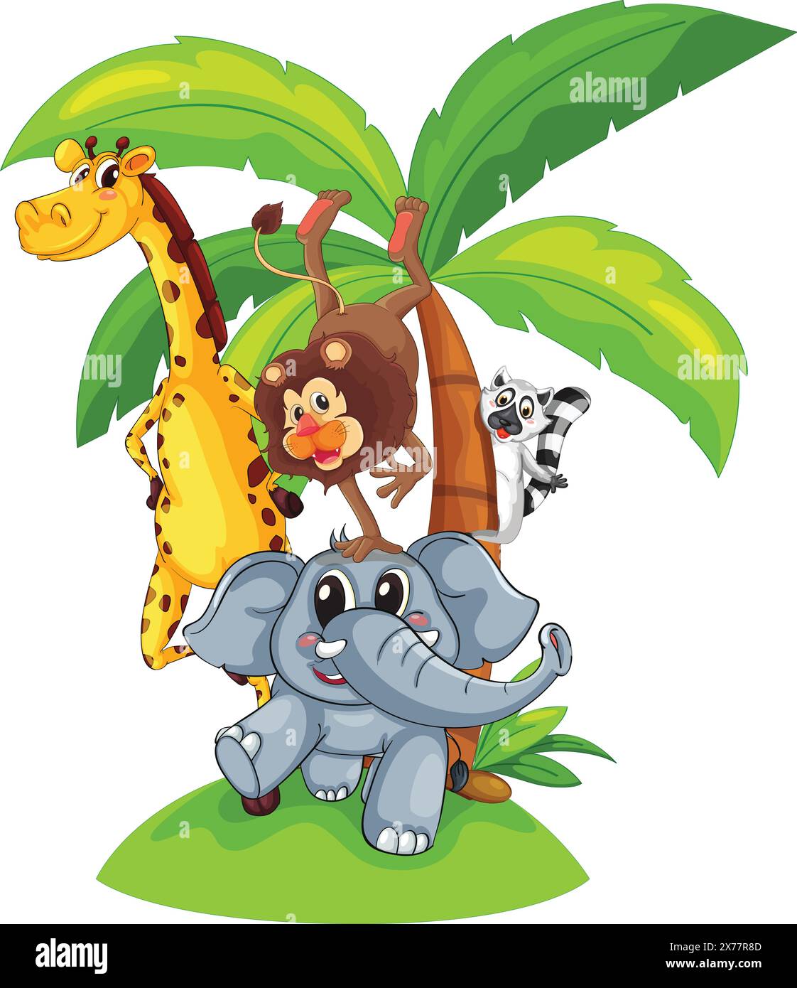 Safari Animals Illustration Stock Vector