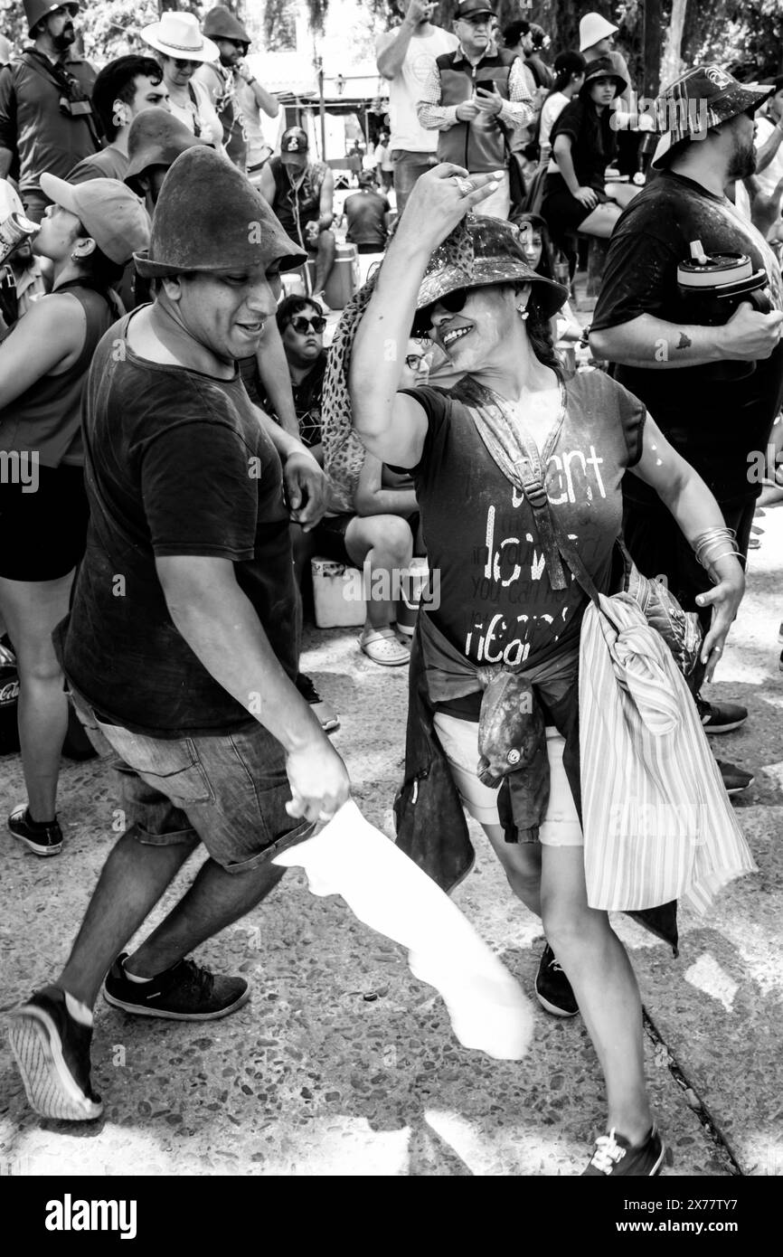 Local People Dancing In The Main Square During The Annual Carnival In