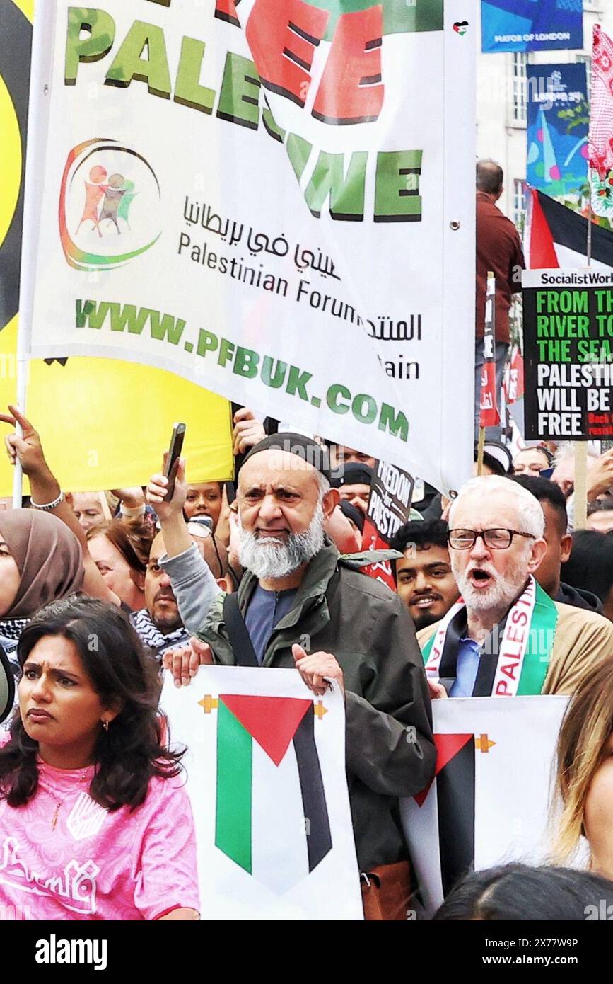 London, UK. 18th May, 2024. Jeremy Corbyn at Pro Palestinian National Demonstration: NAKBA 76 march, London, UK. Credit: nidpor/Alamy Live News Stock Photo