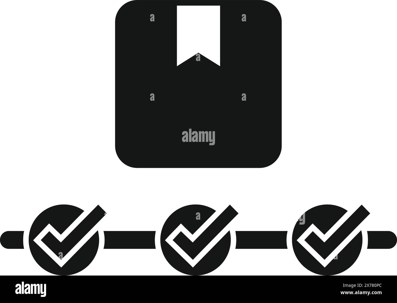Minimalist black and white vector checklist icon for project management ...