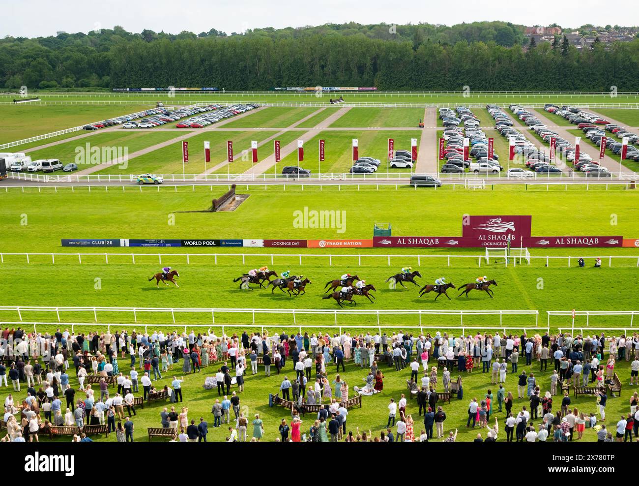 Newbury Racecourse, United Kingdom. Saturday 18th May 2024. Lethal Levi and Clifford Lee win the HKJC World Pool Handicap for trainer Karl Burke and owner Made In Thailand. Credit JTW Equine Images / Alamy Live News Stock Photo