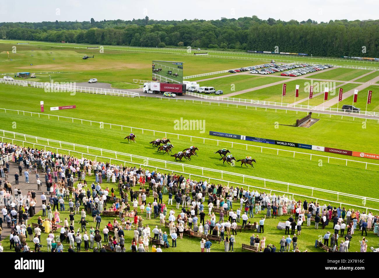 Newbury Racecourse, United Kingdom. Saturday 18th May 2024. Lethal Levi and Clifford Lee win the HKJC World Pool Handicap for trainer Karl Burke and owner Made In Thailand. Credit JTW Equine Images / Alamy Live News Stock Photo