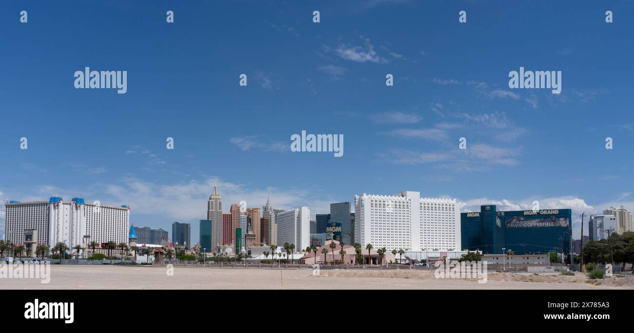 Las Vegas Strip skyline in Paradise, Nevada, United States Stock Photo