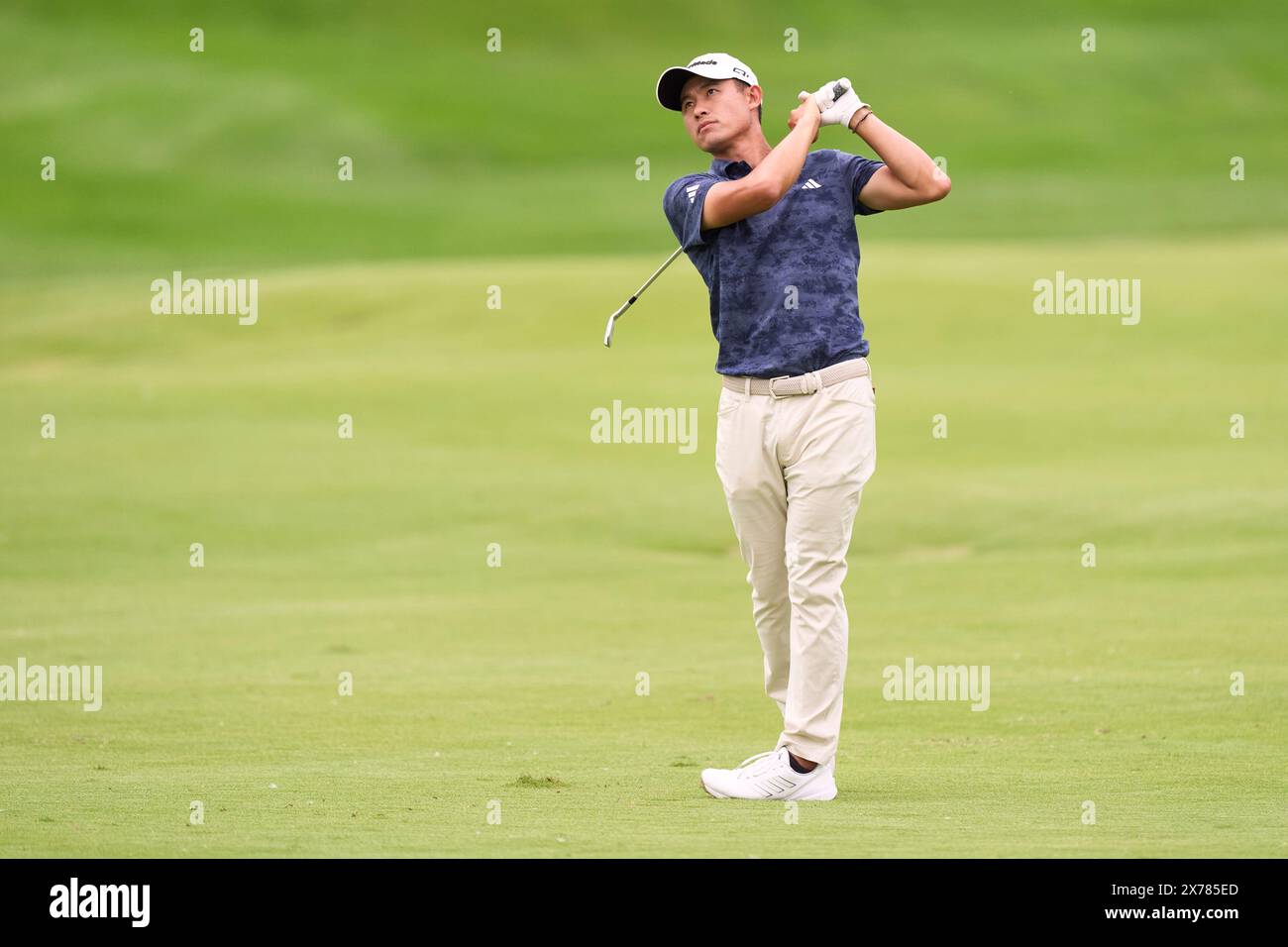 Collin Morikawa of United States in action during Round 1 of the 2024 ...