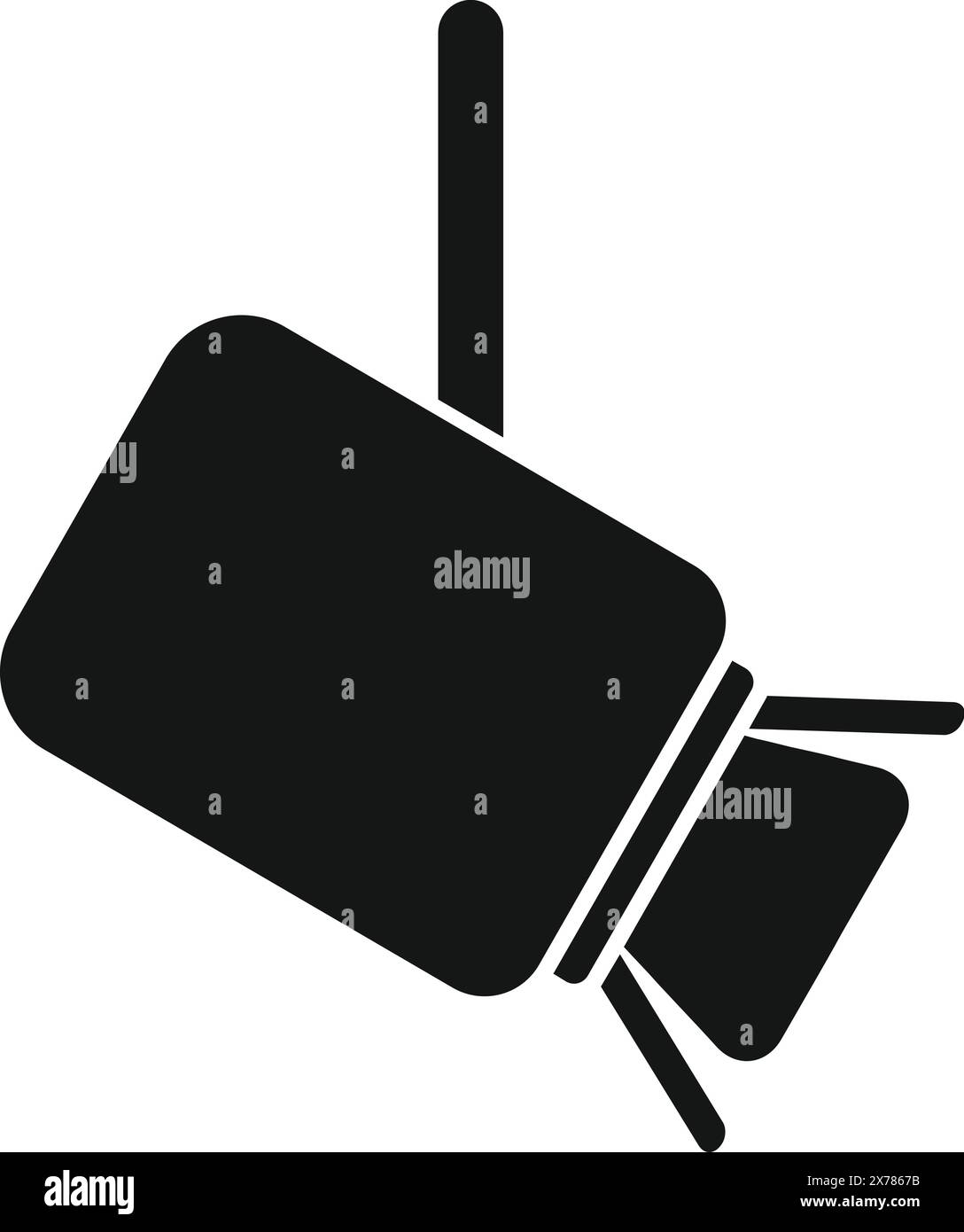 Simplified vector graphic of a spotlight silhouette ideal for logos and ...