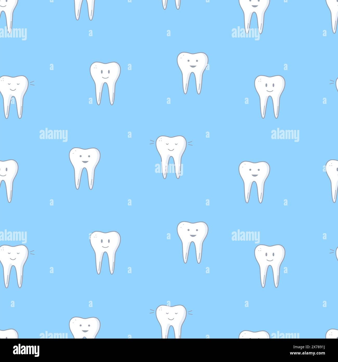 Seamless Pattern Dentistry set icons. Vector illustration of elements ...