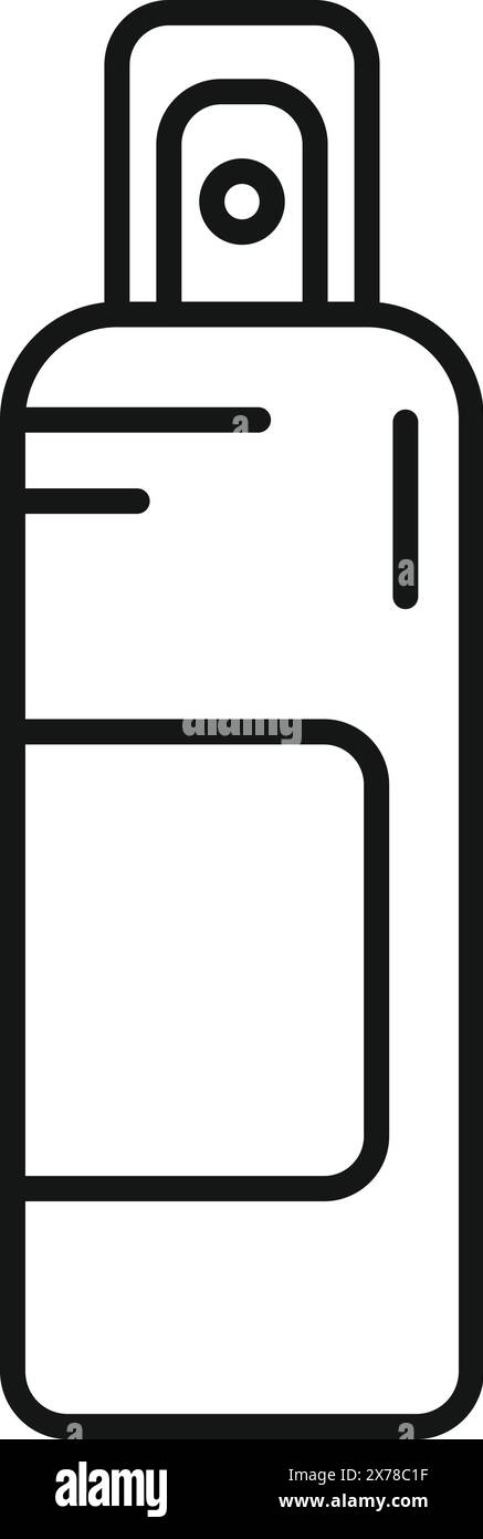 Black and white vector icon of a simple spray can, suitable for various ...