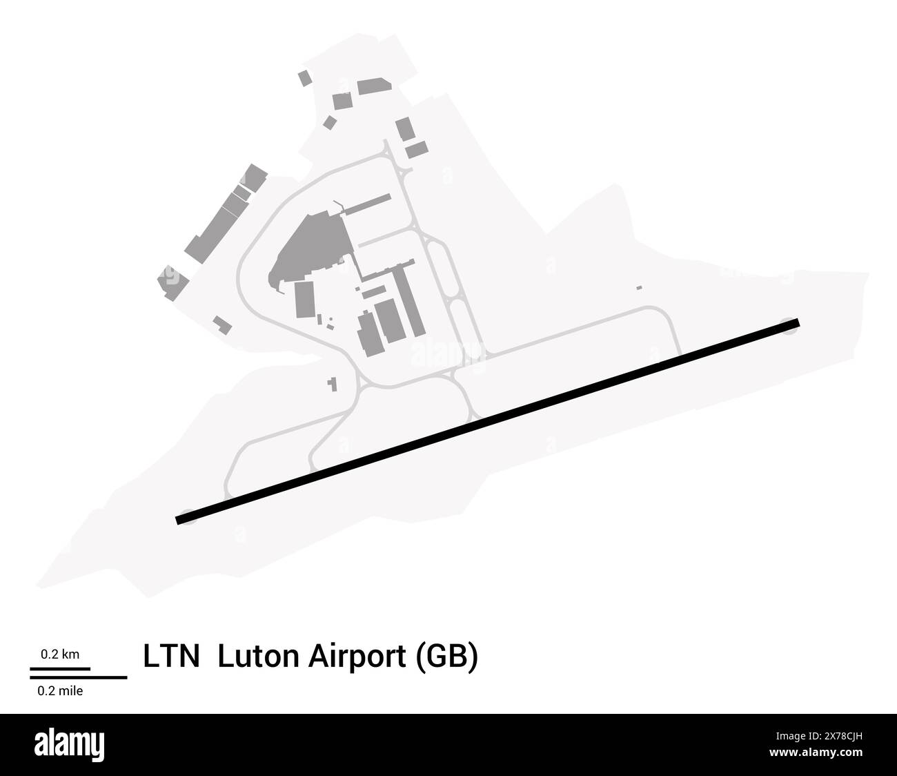 Map Of Luton Airport United Kingdom IATA Code LTN Airport Diagram Map Of Luton Airport United Kingdom Iata Code Ltn Airport Diagram With Runways Taxiways And Buildings Map Data From Openstreetmap 2X78CJH