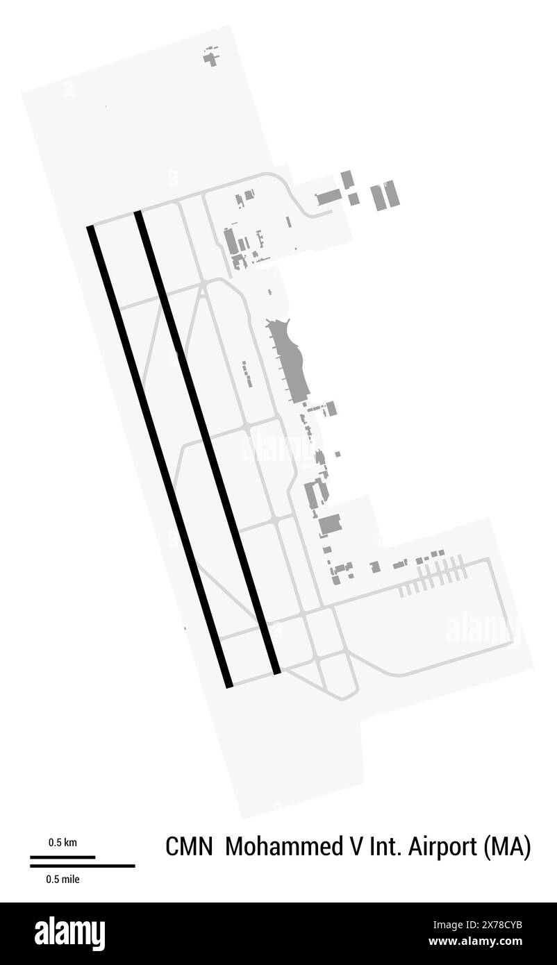 Map Of Mohammed V International Airport Morocco IATA code CMN Map Of Mohammed V International Airport Morocco IATA code CMN