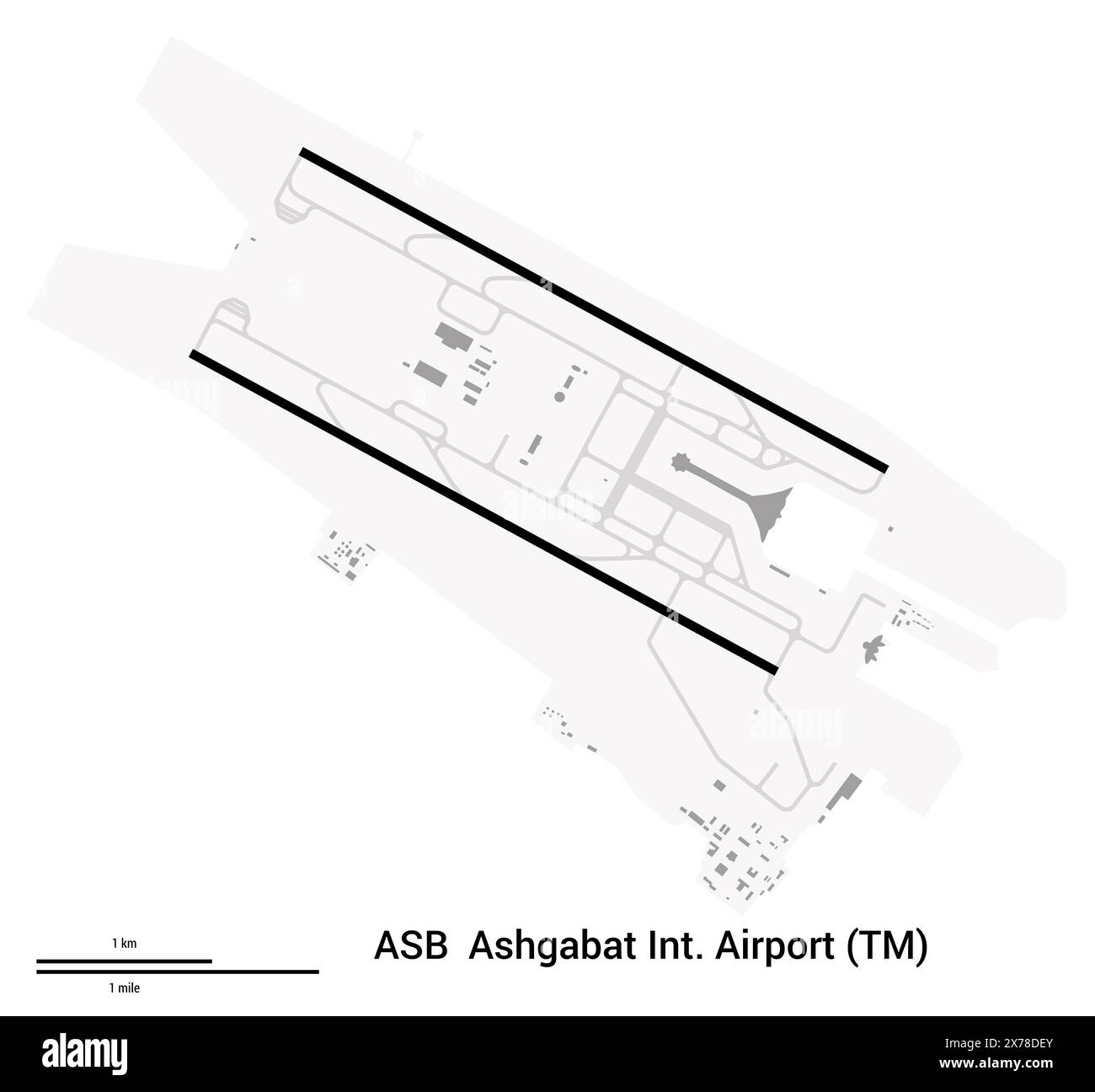 Map of Ashgabat International Airport in Ashgabat (Turkmenistan). IATA ...