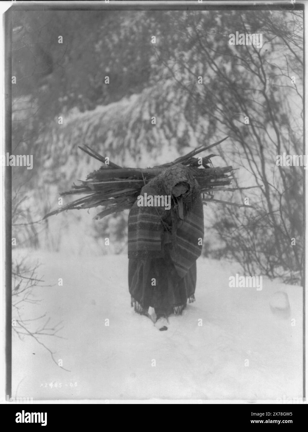 A heavy load, Curtis no. 248508., Forms part of Edward S. Curtis