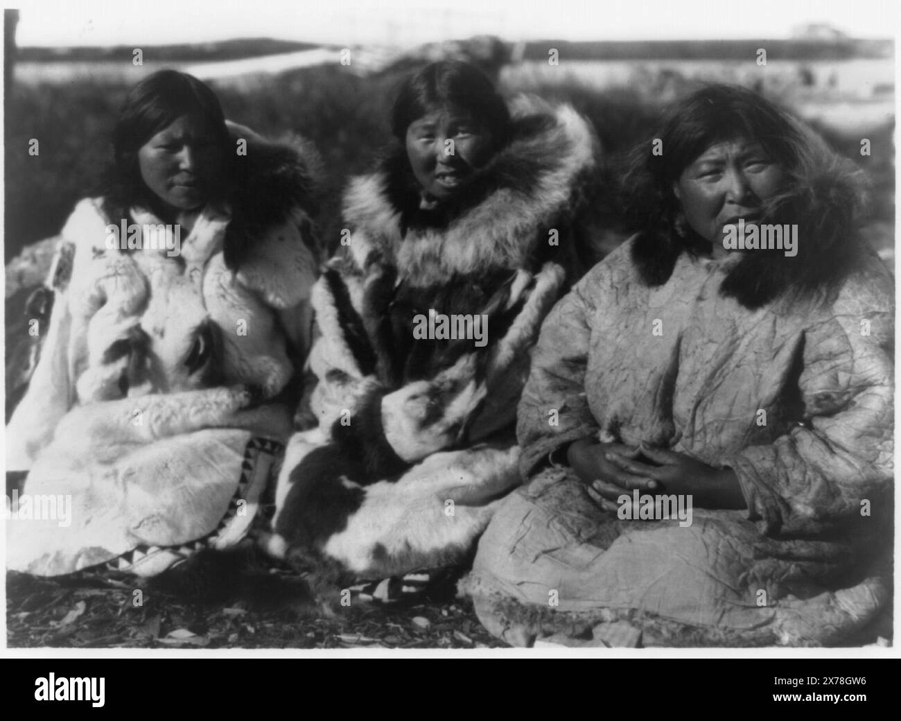 Selawik Wolves Selawik women, Edward S. Curtis.. Eskimos, Women, 1920-1930. , Indians ...