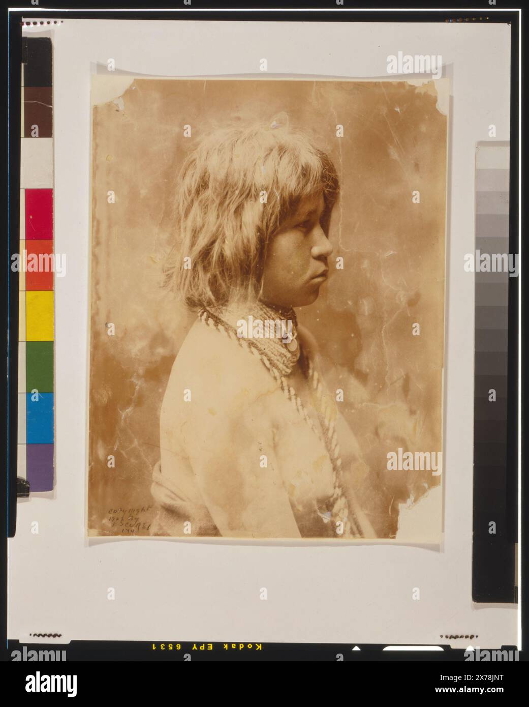 Judith Mohave, Curtis no. 144., LC no. 41., E.S. Curtis., Forms part of: Edward S. Curtis Collection ., Published in: The North American Indian / Edward S. Curtis. [Seattle, Wash.] : Edward S. Curtis, 1907-30, Suppl. v. 2, p. 59.. Indians of North America, 1900-1910. , Mohave Indians, 1900-1910. Stock Photo