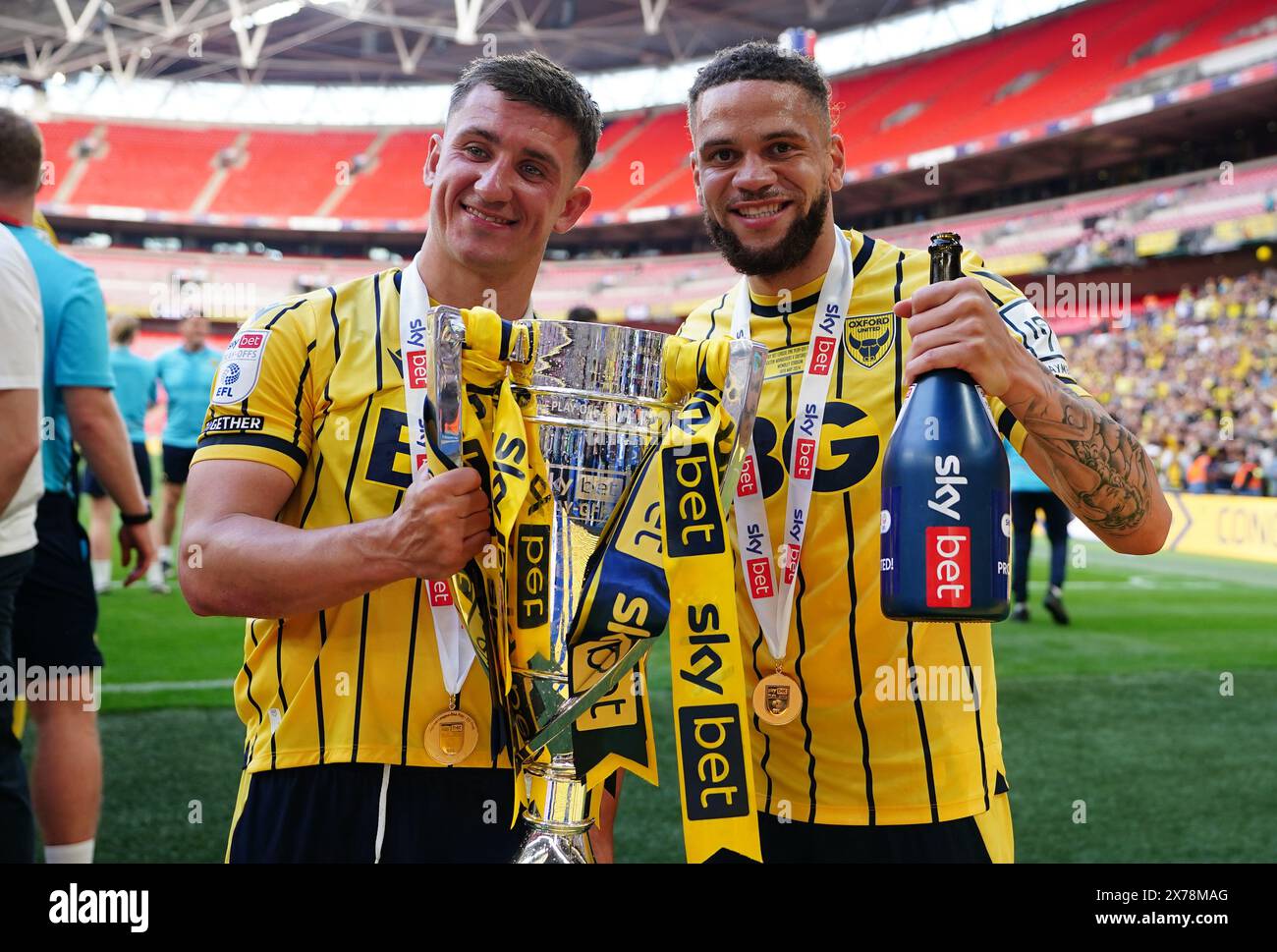 during the Sky Bet League One play-off final at Wembley Stadium, London. Picture date: Saturday May 18, 2024. Stock Photo