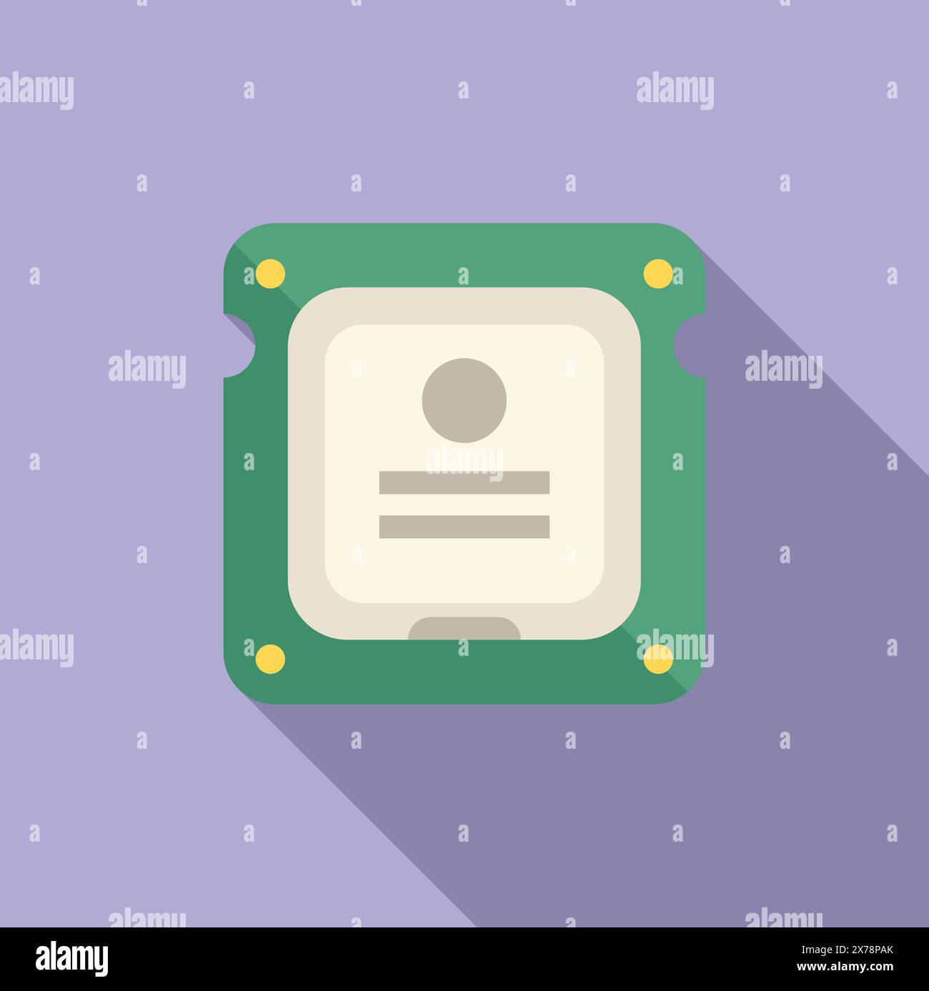 Vector graphic of a stylized central processing unit cpu , perfect for techrelated designs Stock Vector