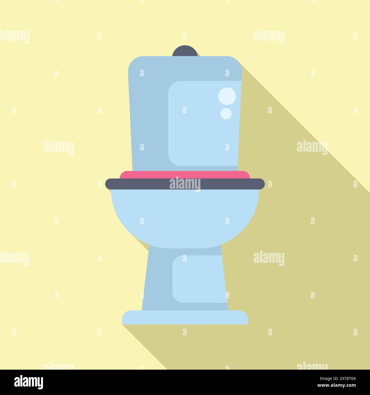 Minimalist vector illustration of a modern toilet with clean and simple design, perfect for bathroom decor and interior improvement in contemporary homes Stock Vector