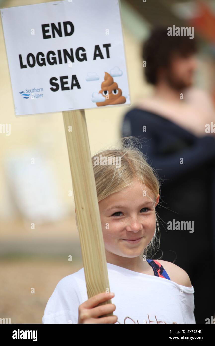 May 18, 2024, Brighton, England, United Kingdom A protester holds a