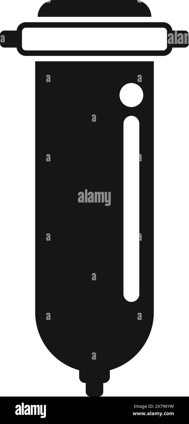 Vector illustration of a sleek vape pen icon in a modern flat design ...