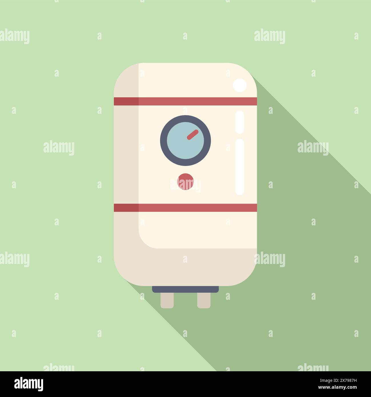 Minimalist vector image of a modern electric water heater on a pastel ...