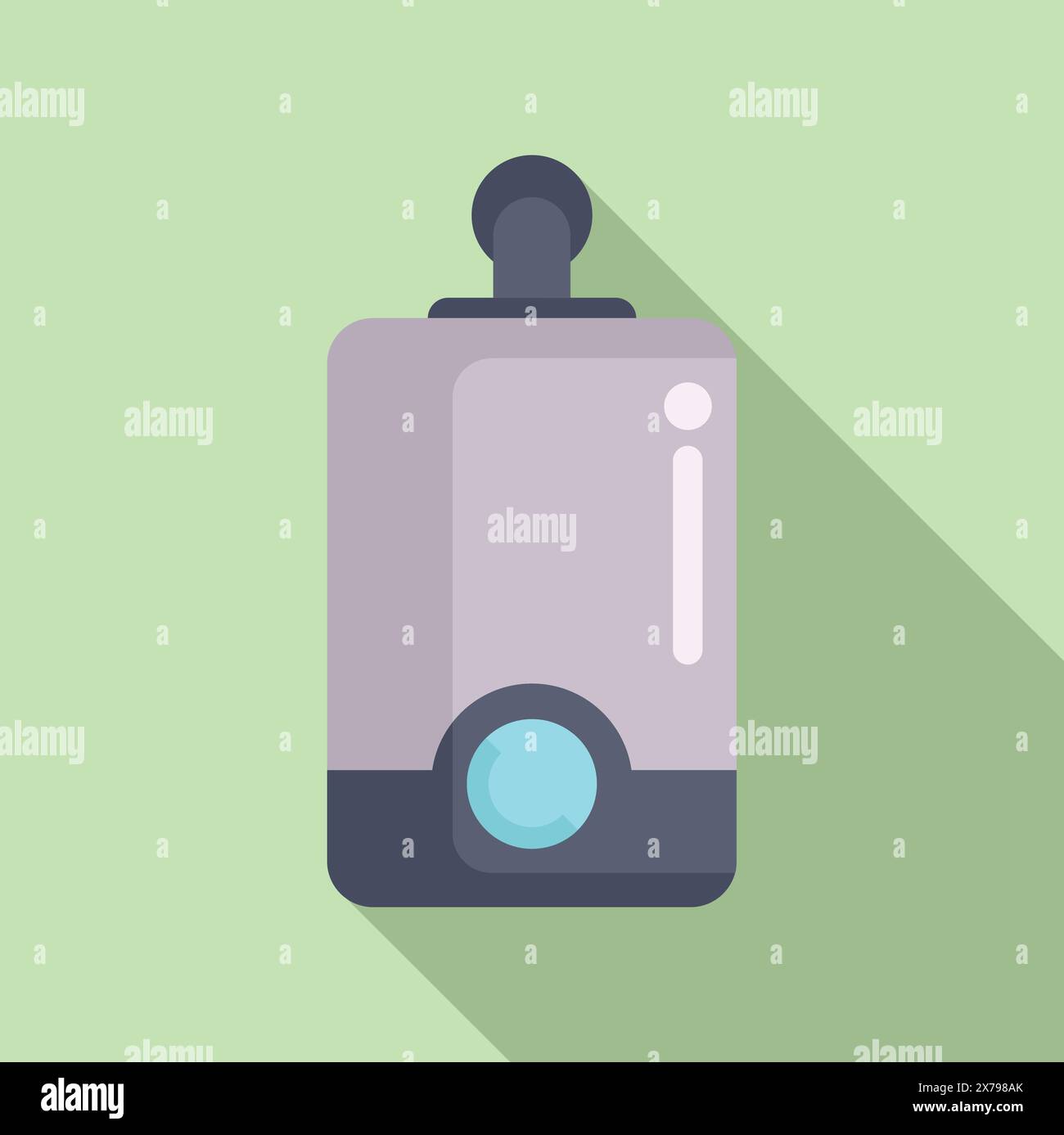 Flat design vector of a contemporary electric water heater with shadow ...