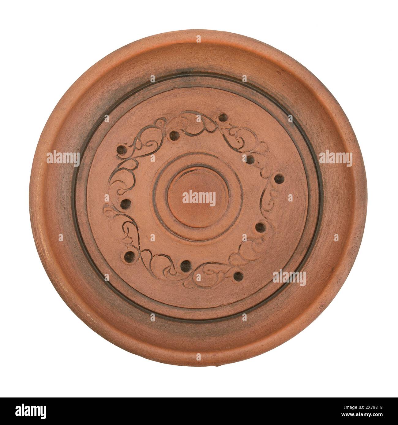 Ceramic plate isolated on a white background Stock Photo - Alamy
