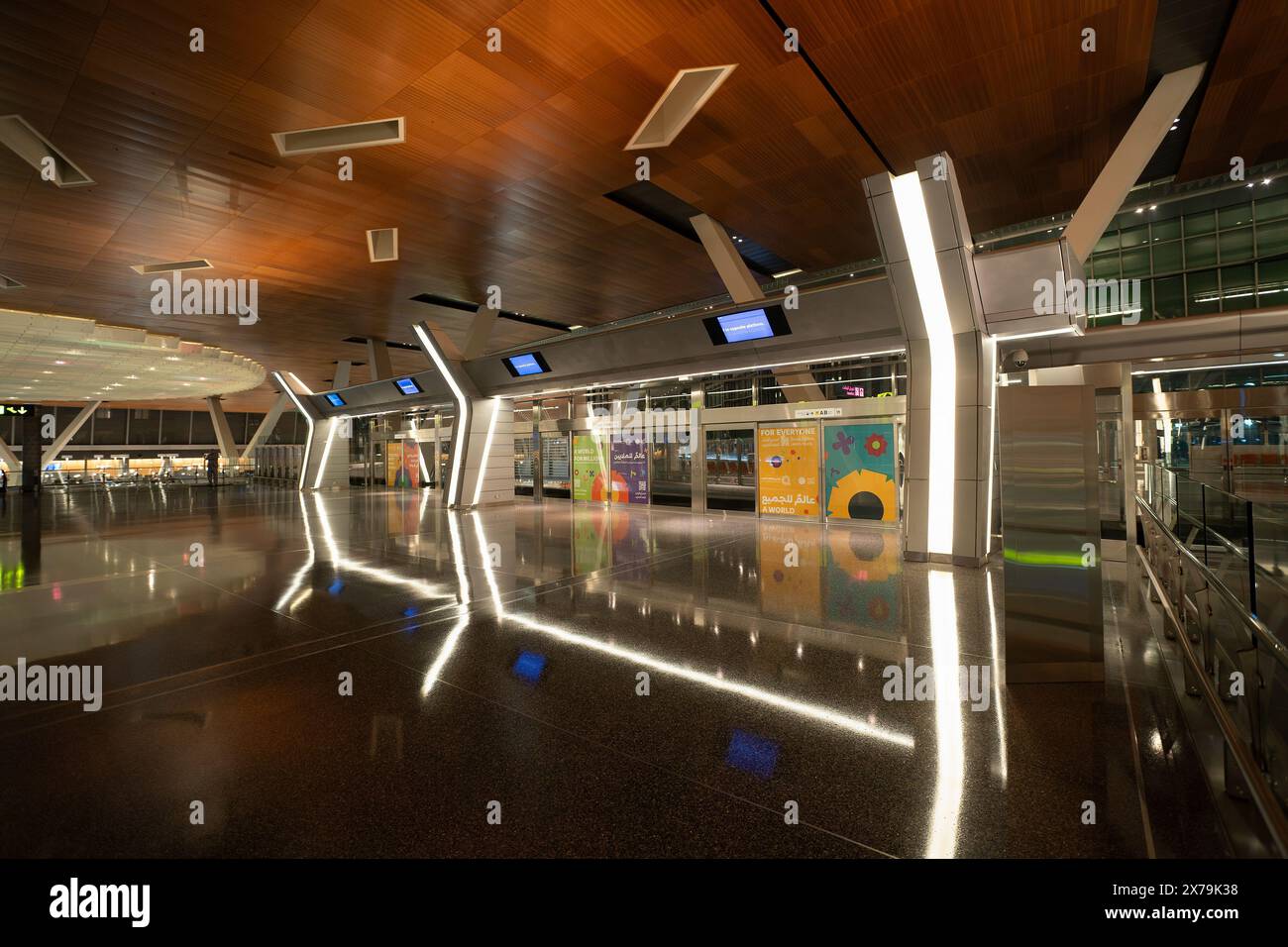 DOHA, QATAR - OCTOBER 13, 2023: view of Hamad International Airport ...